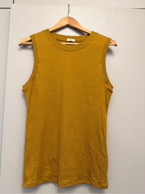 DU/ER Tops - Sleeveless Ribbed Tank Top in Mustard